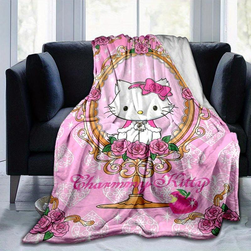 1pc. Hello Kitty Charmmy Kitty Pink Roses Heart Frame Blanket - Home Office Outd 100x150cm