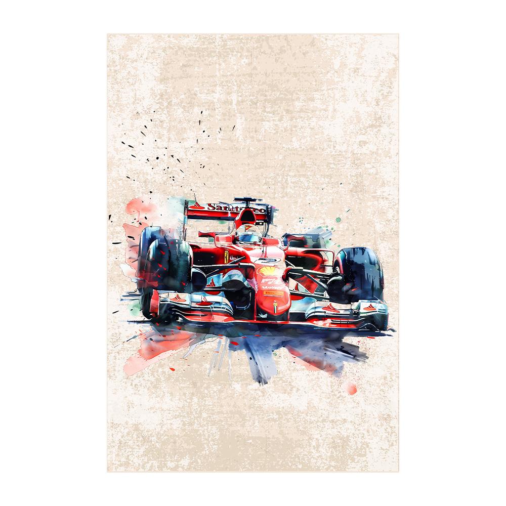 Retro F1 Racing Canvas Painting Poster Vintage Racing Car Wall Art Print for Home Decor