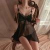 Original Erotic Underwear, Sexy Halter Lace Seductive Nightdress, Hot Mesh See-through Uniform Pajamas 8906