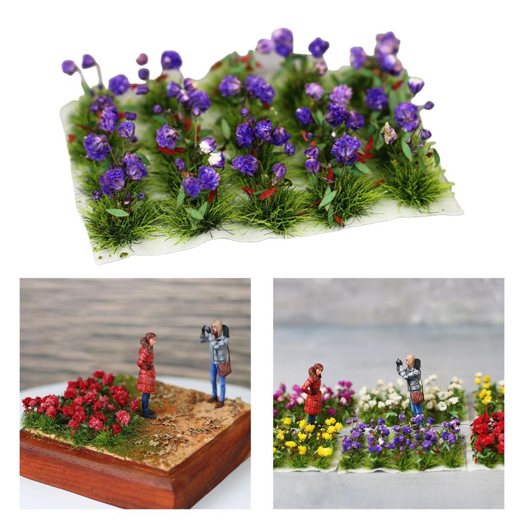 DIY Flower Cluster Model Railroad Architecture Grass Layout Beautiful and Vibrant