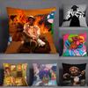 R-Rema Rave Roses Singer Pillow Case Square Double-Sided Printing Short Plush Sofa Cushion Cover Bedroom Pillow