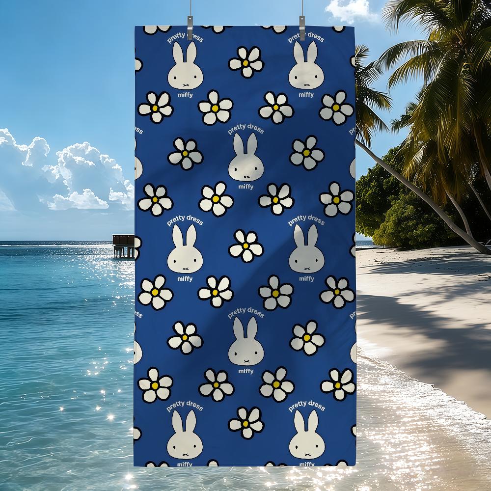 Cartoon Miffy Towel Quick Drying Beach Towels Are Suitable For Swimming Pools Camping Yoga And The Gym