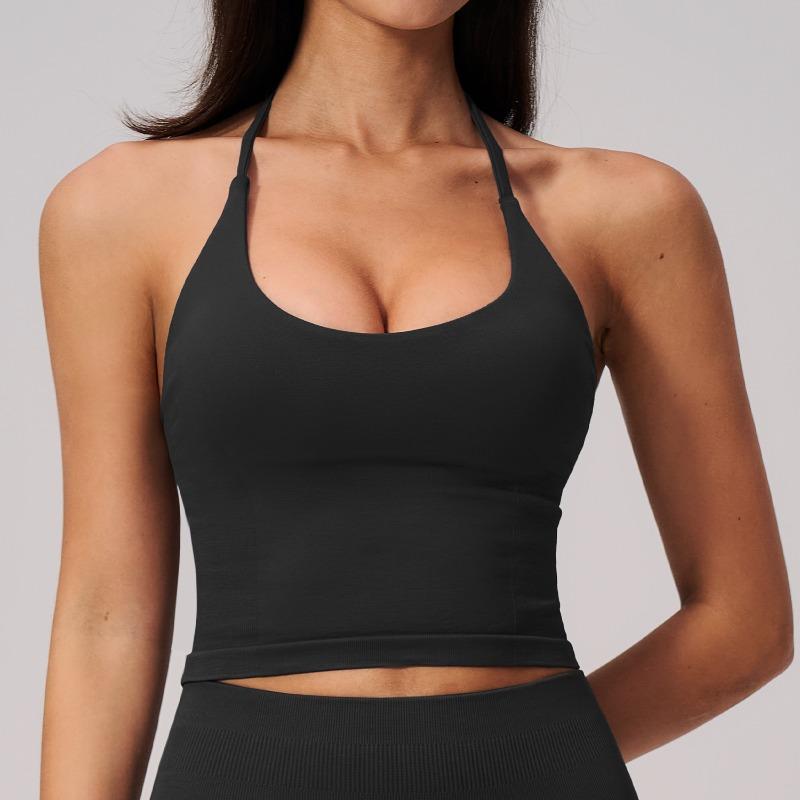 Neck sports vest halter shock-proof running fitness top sexy back yoga clothes bra