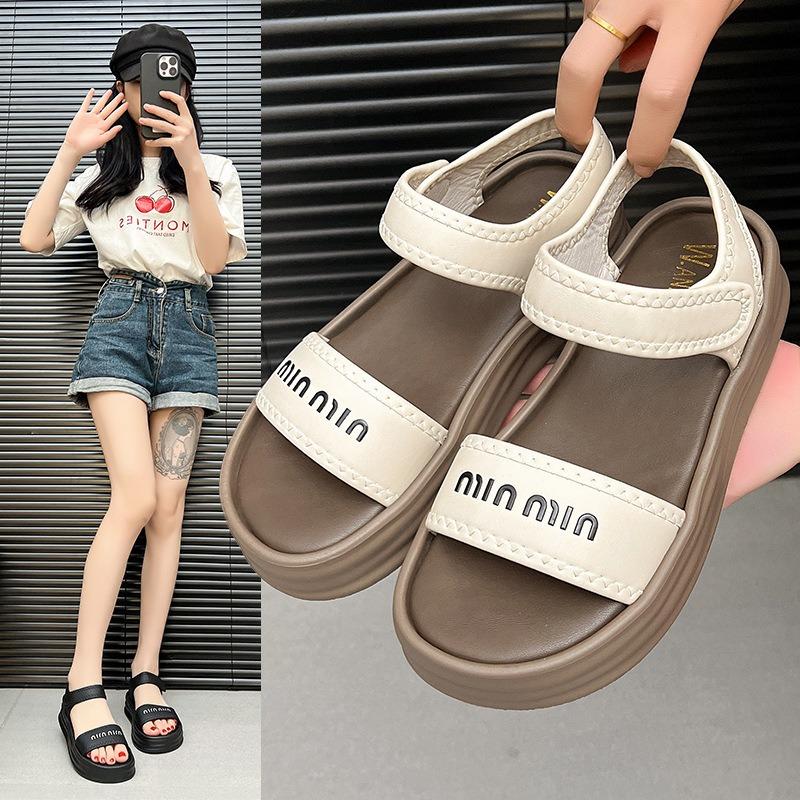 New sports sandals women's outer wear summer platform with skirt Velcro casual women's beach sandals