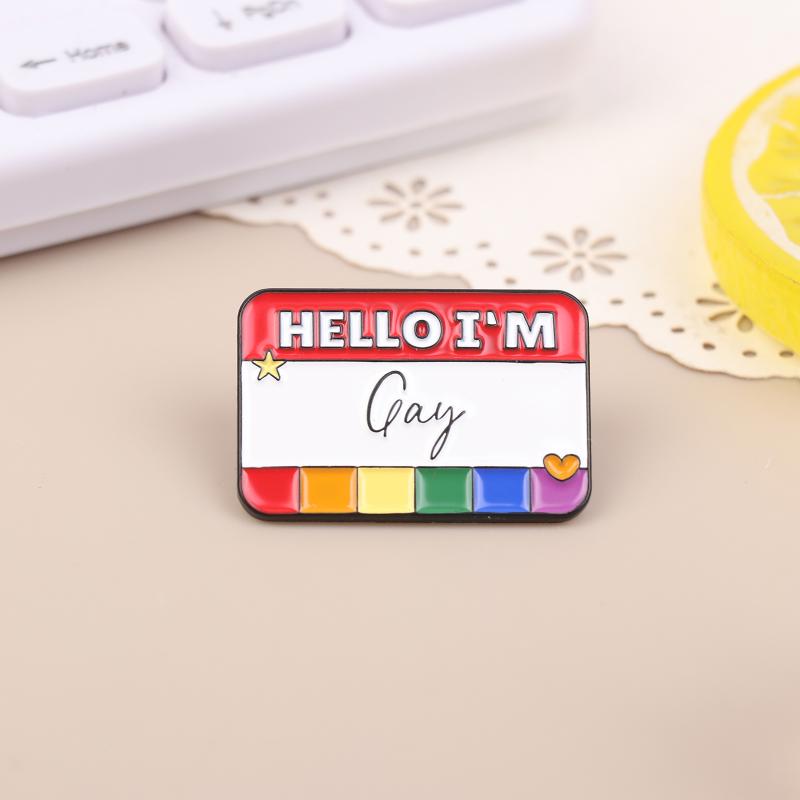 Funny Enamel Brooches Asexual Trans Gay Lesbian Pride Lapel Pins Cute Badges for Backpack Jacket Decoration