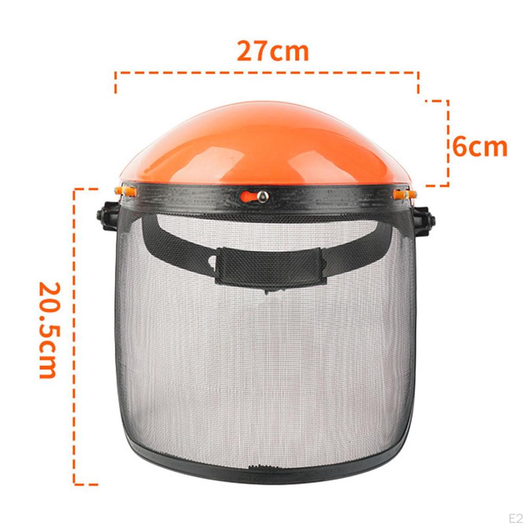 Helmet - Safety Protective Helmet, with Visor, Heavy Duty Metal Mesh for , Mower,