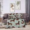 Cartoon Dackel Hund Decke Fleece Herbst/Winter Atmungsaktiv Warm Überwurfdecken für Bettwäsche Outdoor Teppich Stück