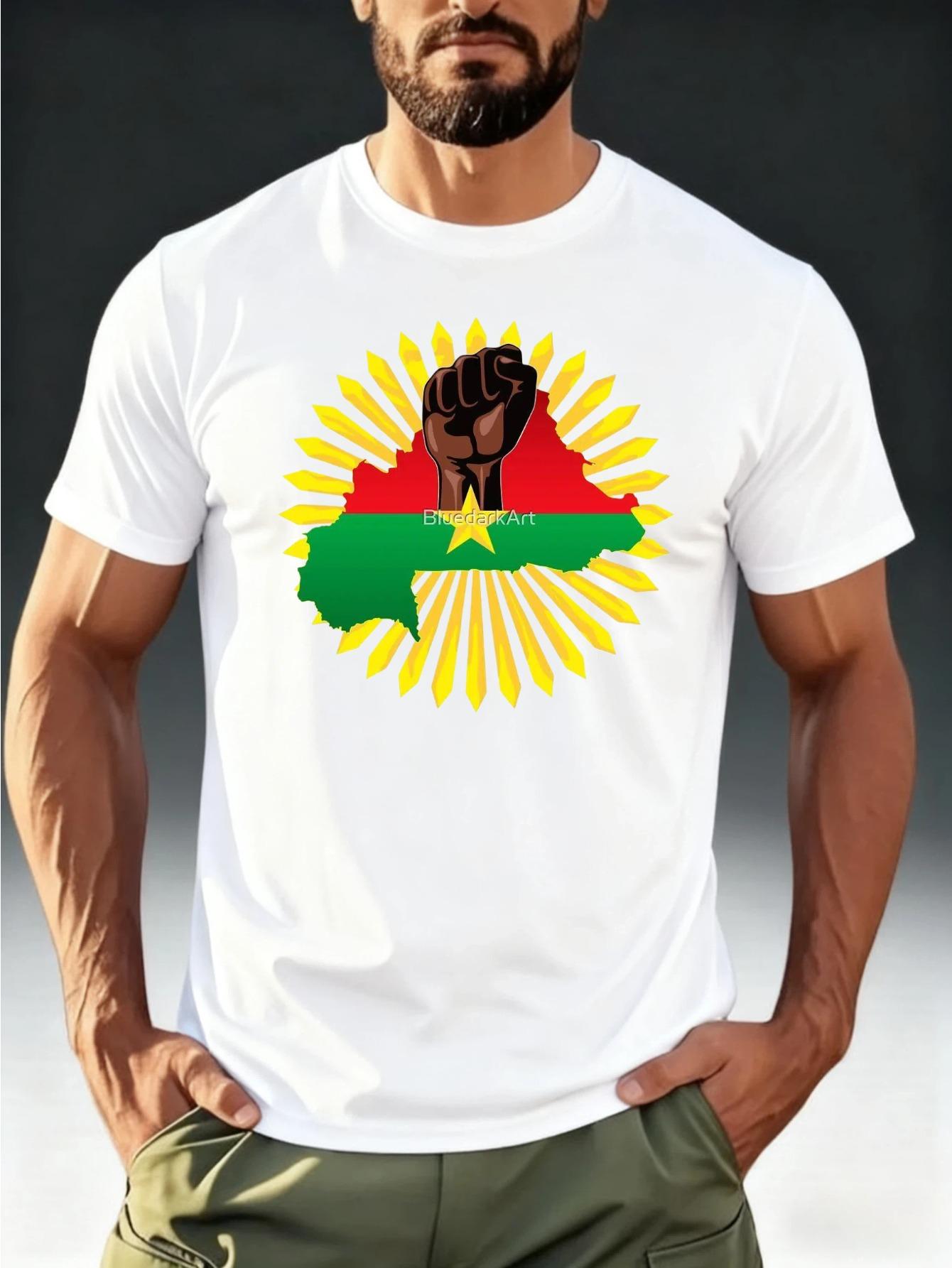 Men S Ethnic Power Wind Burkina Faso Power Fist Short-Sleeve T-Shirt S