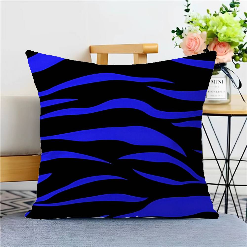 Black White Color Print Zebra Pillow Gift Home Office Decoration Bedroom Sofa Car Cushion Cover Case 45x45
