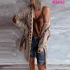 Frauen Strickjacke Pullover Mantel Weibliche Lange Hülse Casual Mit Kapuze Vintage Elegante Pullover Mantel Herbst Winter
