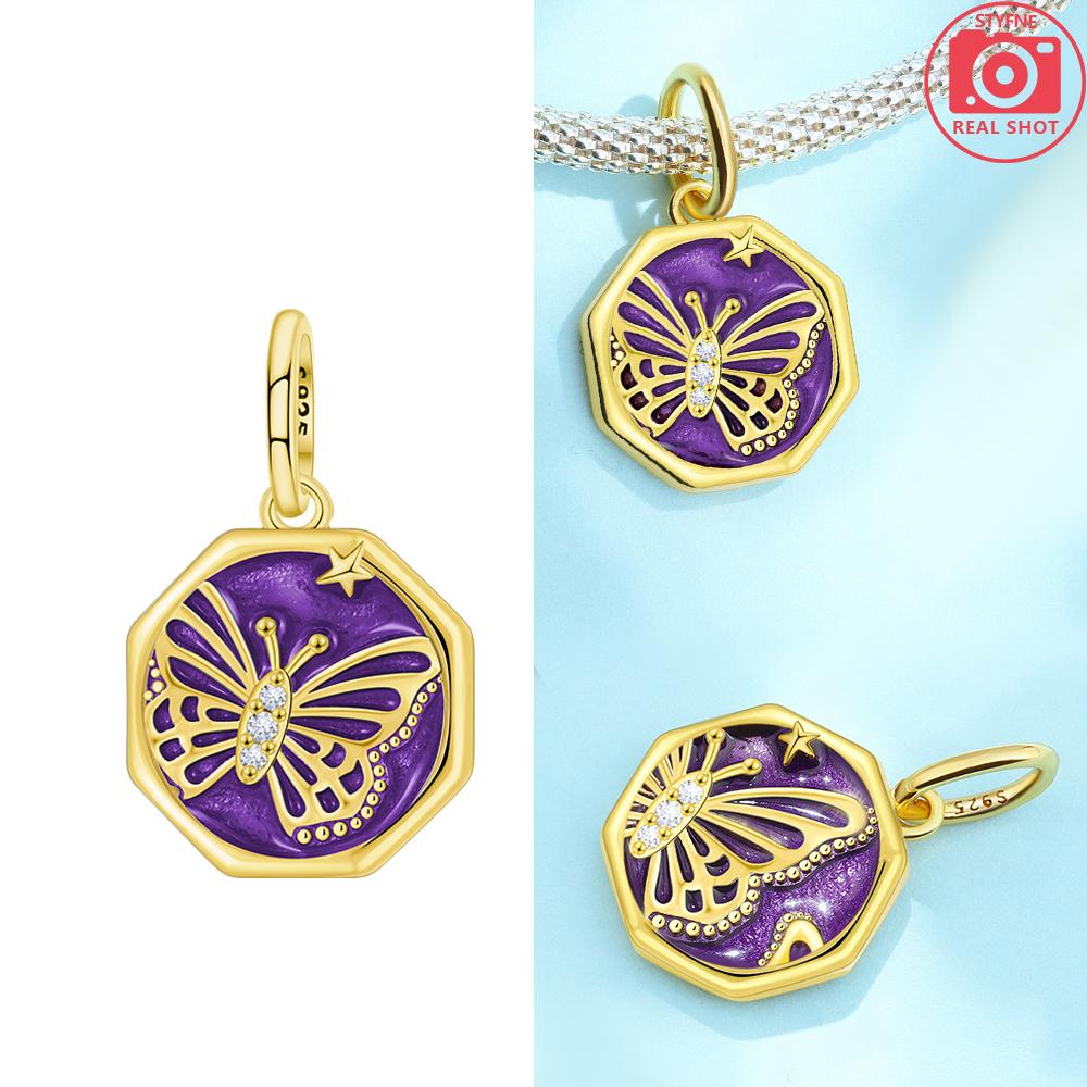 Butterfly Silhouette Charm Bead Components Gold Pendant Bead Component Copper Metal Colors Designed For Charm Bead Components Copper Metal Colors