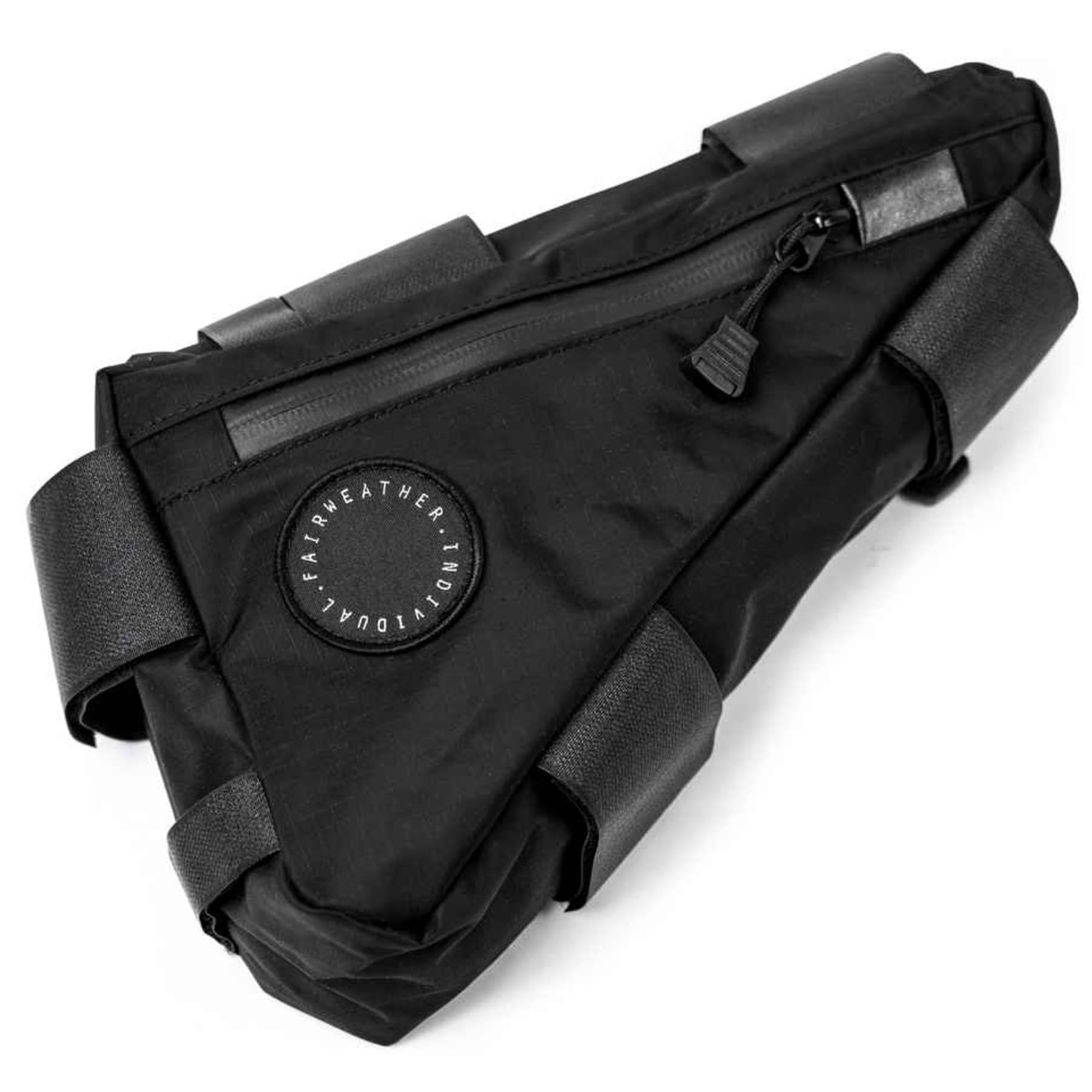 

FAIRWEATHER Corner Bag, Triangular Bicycle Bag, Compact Storage, Waterproof, Lightweight, Small Item Case, Perfect for Touring and Cycling (Black)