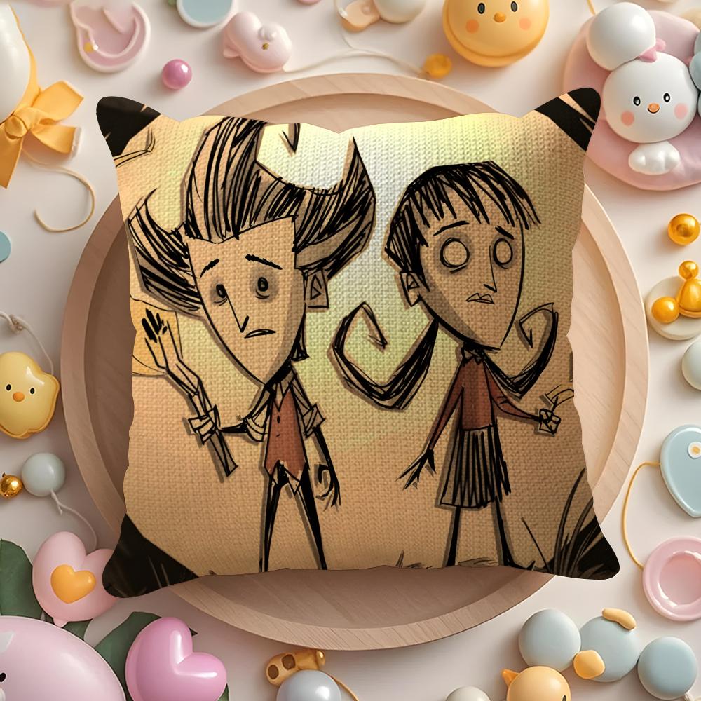 

Hot-Game Dont Starve Art For Game Pillow Case Pattern Printed Pillowcase for Living Room Sofa Cushion Cover & Bedroom Decor 12x12Inch