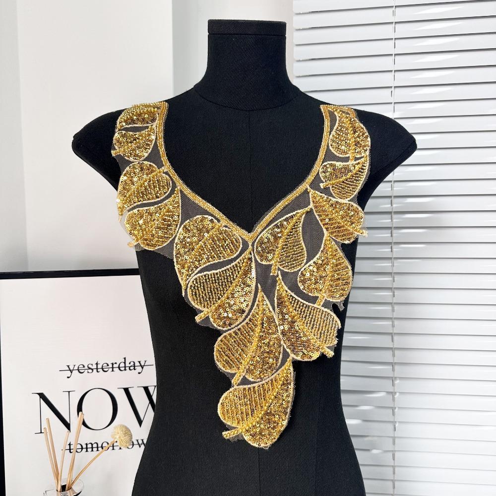 Fashion Polyester Fiber Sequin Dress Accessories Sequin Bead Bead Embroidery Dress Flower Dress Decoration Wedding Dresses