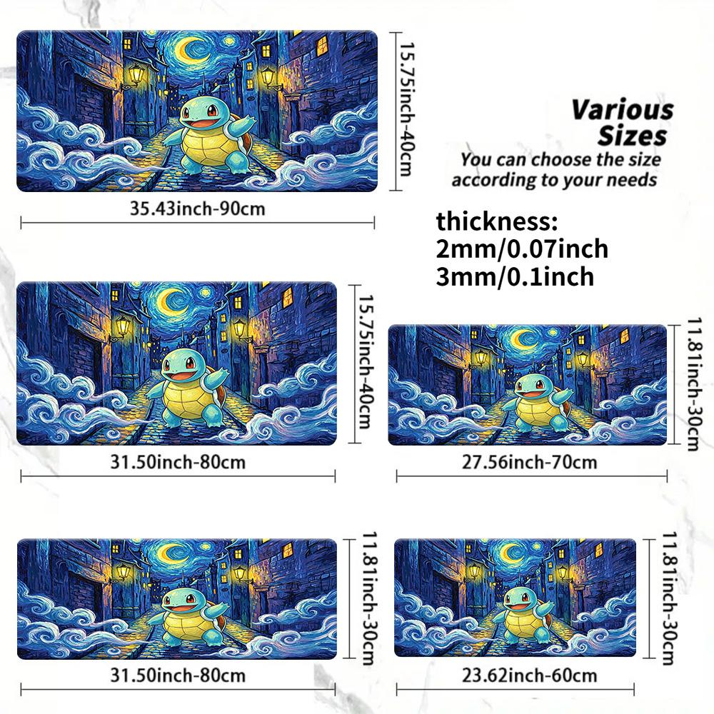 Ash Charmander Winter Market TCG Playmat NonSlip Desk Mat 30x80x0.2cm