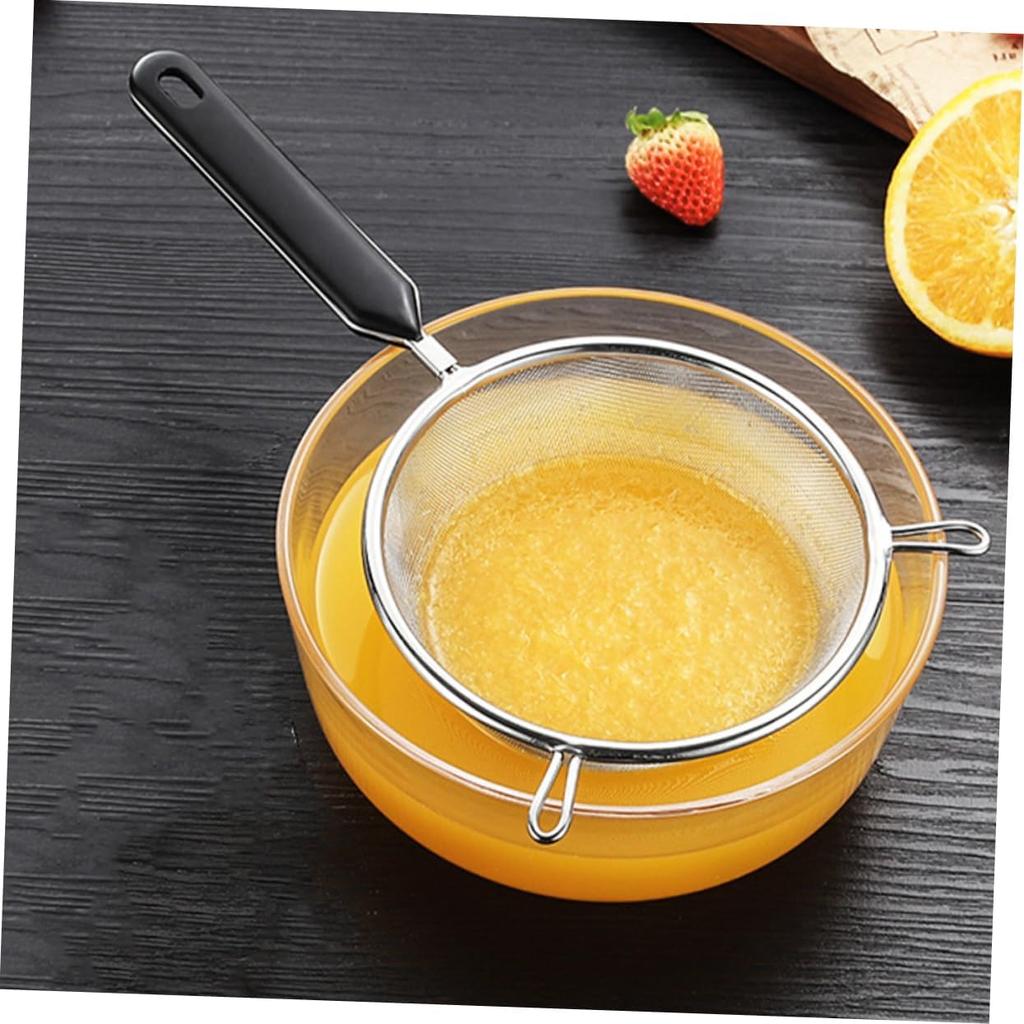 304 Stainless Steel Kitchen Strainer with PP Handle, Easy Clean. 30x19cm, for Draining Pasta, Veggies, Durable