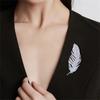 Luxury Exquisite Full  Feather Brooches For Women Girls Elegant Temperament Brooch Fine Jewelry Accessories Gifts