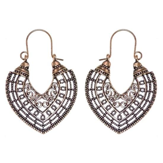 1 Pair Ear Ornament Waterfall Shape Bohemia Style Ultra-Light Long Hanging Vintage Drop Earrings for Women