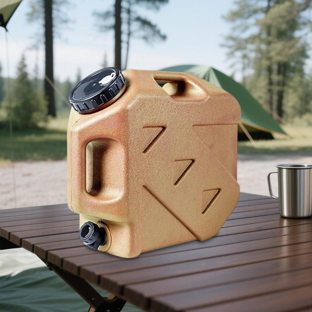 Water Container with Faucet Barrel 20L Adjustable Carrier Bucket Jug for Camping Outdoor
