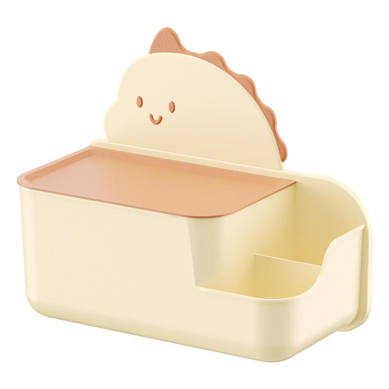 Tissue Box Wall-mounted Toilet Tissue Box Without Perforation Kitchen and Living Room Tissue Storage Box