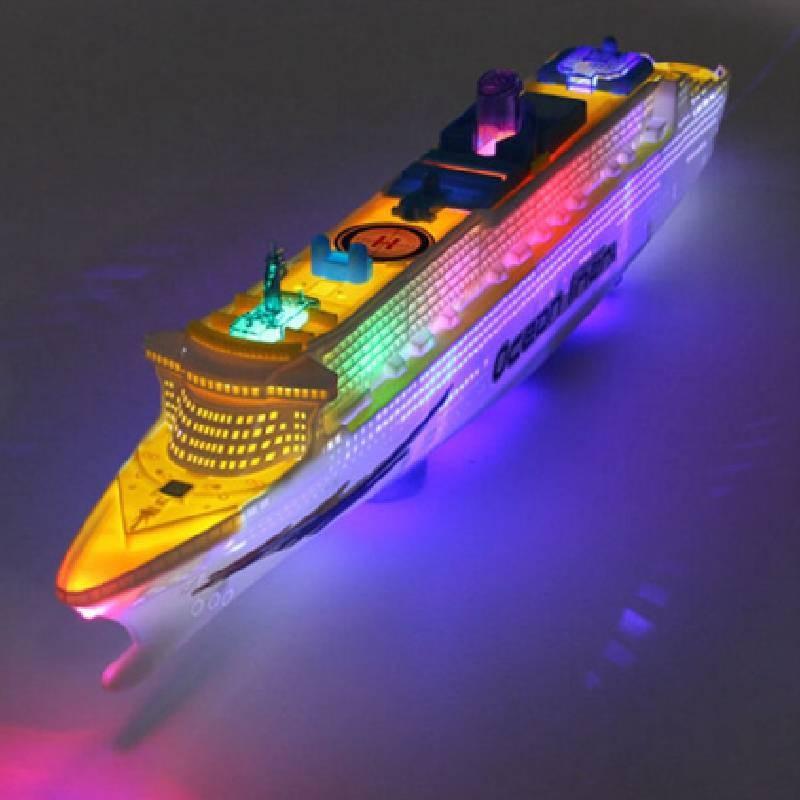 Ocean Liner Cruise Ship Electric Toys Flash Lights Sounds Kids Christmas Gift