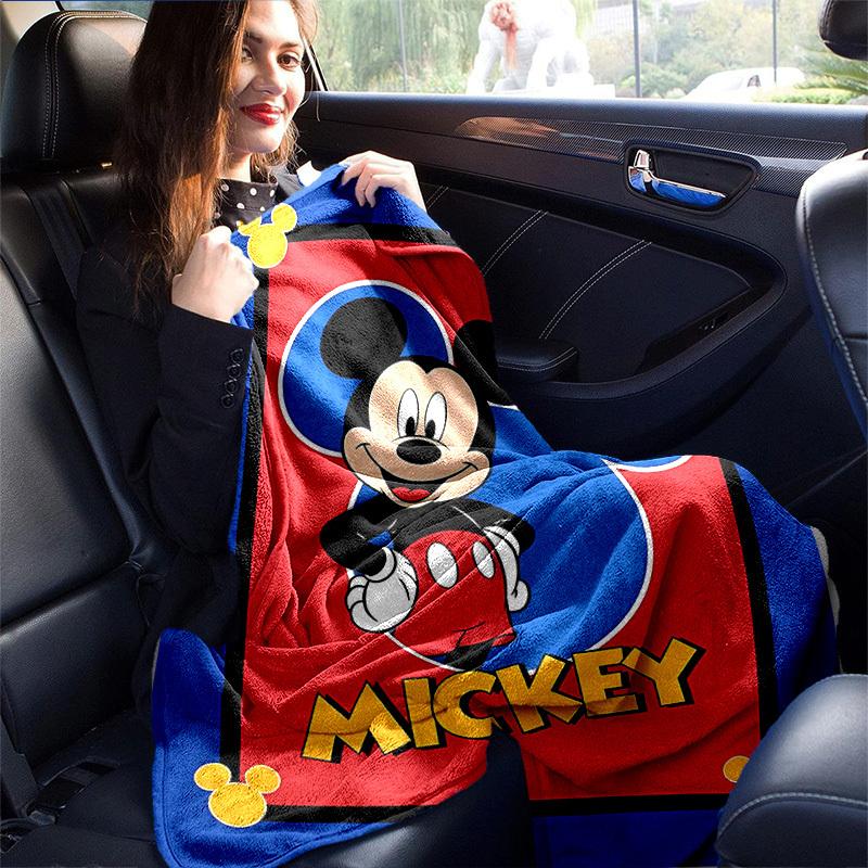 1 stuks, Gezellige Mickey Mouse Woondecoratie Deken: Perfect Cadeau voor Slaapkamer, Woonkamer, Reizen, Kamperen, Auto