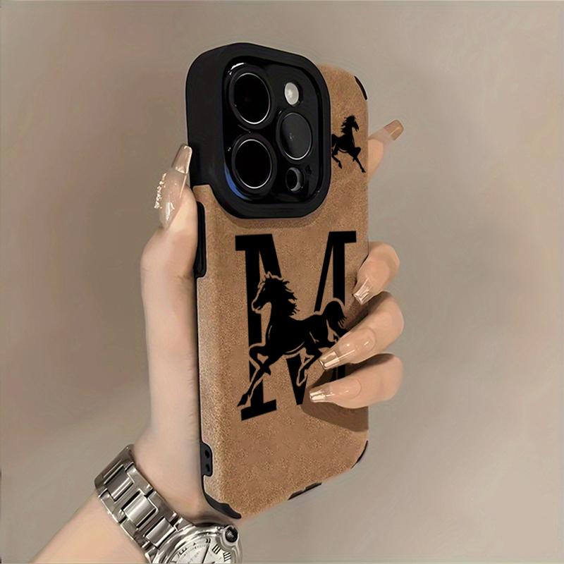 

Letter M Running Horse Phone Case For iPhone 11 12 13 14 15 Plus 16 17 Pro Max Air XR X XS Max 7 8 Plus 16E Protection Cover iPhone XR