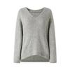 JUZUI ANNANCO Women's Relaxed V-Neck Wool Blend Sweater