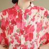 DIMANAF New 2026 Women Plus Size Spring Summer Beach Button shirt Dress Lady Loose Oversize Maxi long Floral Print Cotton