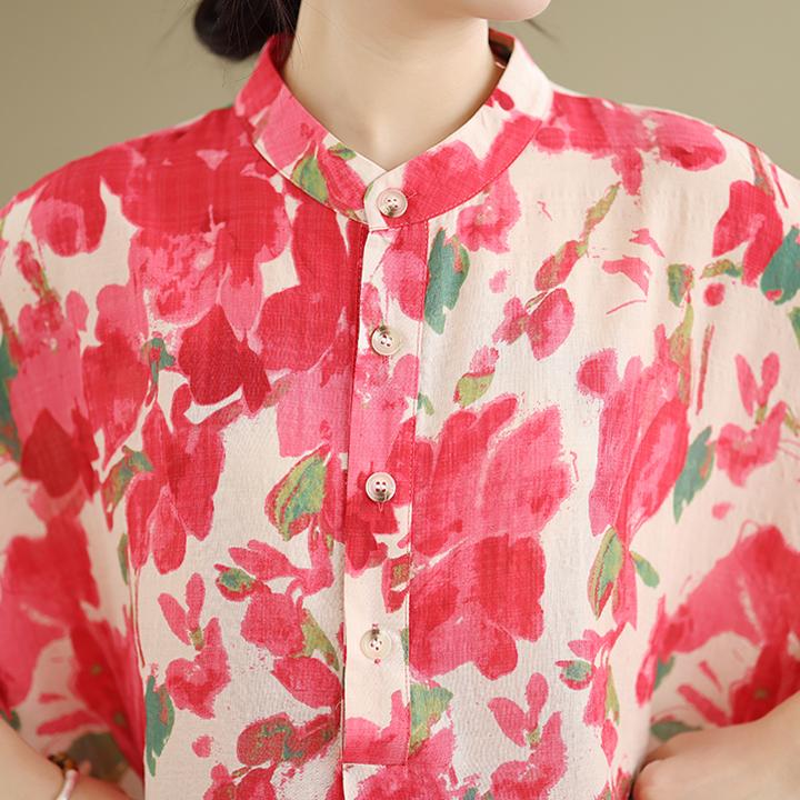 DIMANAF New 2026 Women Plus Size Spring Summer Beach Button shirt Dress Lady Loose Oversize Maxi long Floral Print Cotton