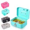 Mini Lockable Cash Box Metal Lock Box Coin Box Money Saving Box  Home Use