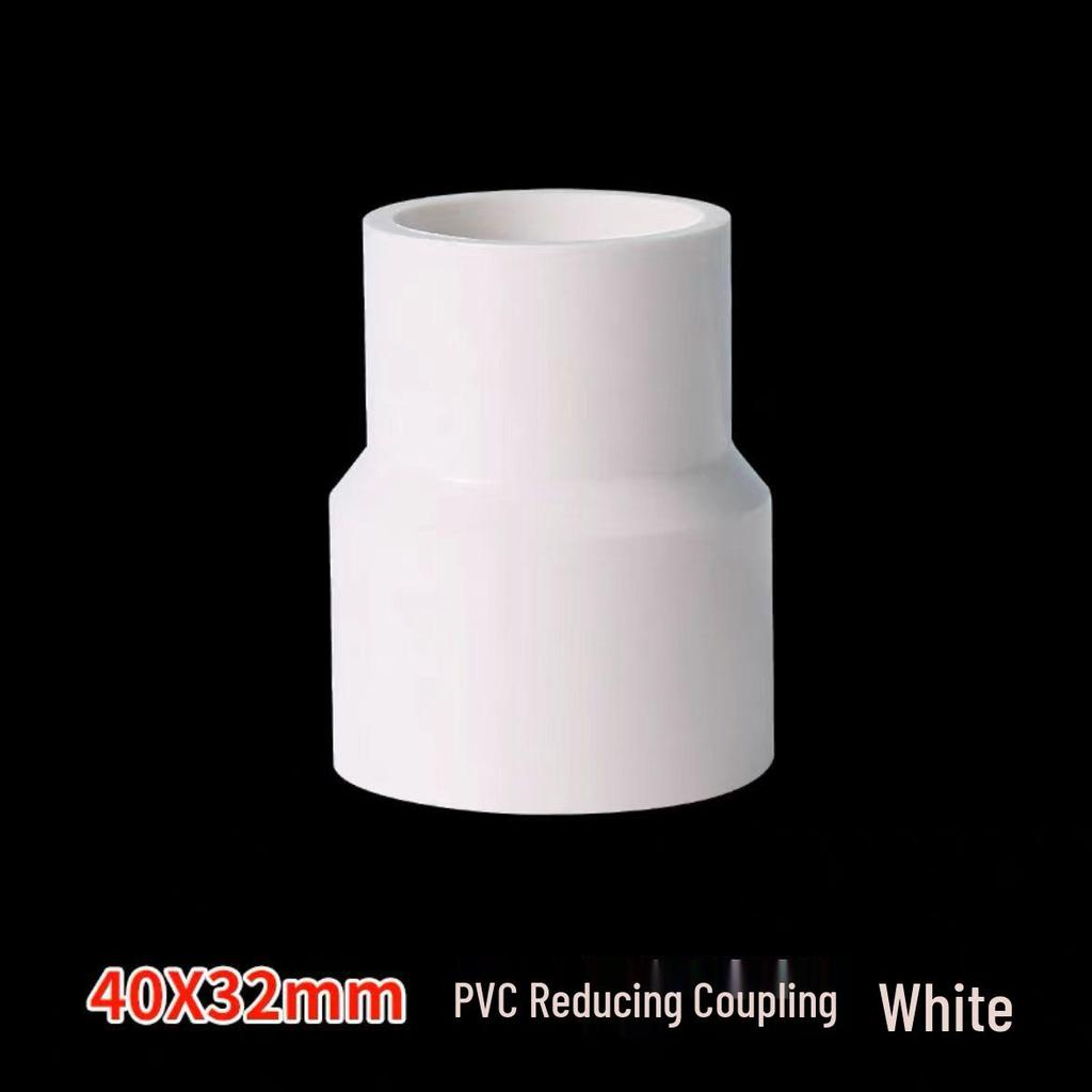 Acoplamiento Recto Reductor de PVC 1/2" a 3/4" Conector de Accesorio para Tubo de Plástico