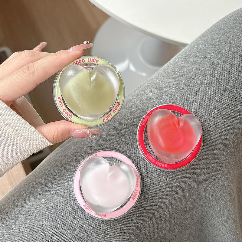 Transparent Love Sandwich Solid Color Mobile Phone Airbag Bracket Magnetic Suction Wind Lazy Portable Desktop Support Frame