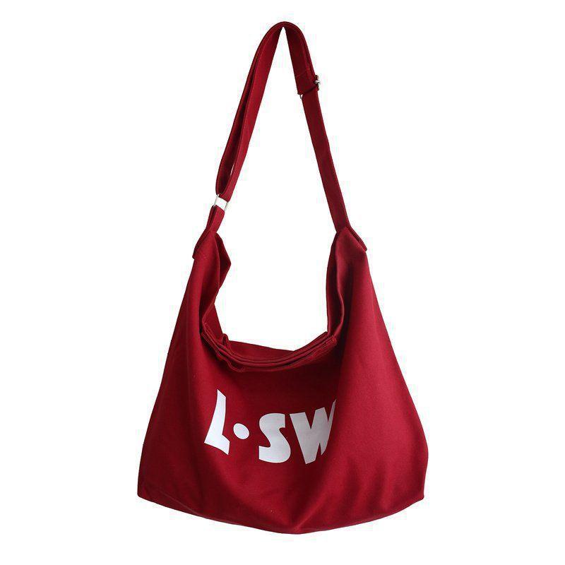 Женская холщовая дорожная сумка через плечо большой вместимости