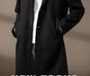 Men's Wool Tweed Mid-Length Suit Collar Windbreaker - British Style Autumn/Winter Coat