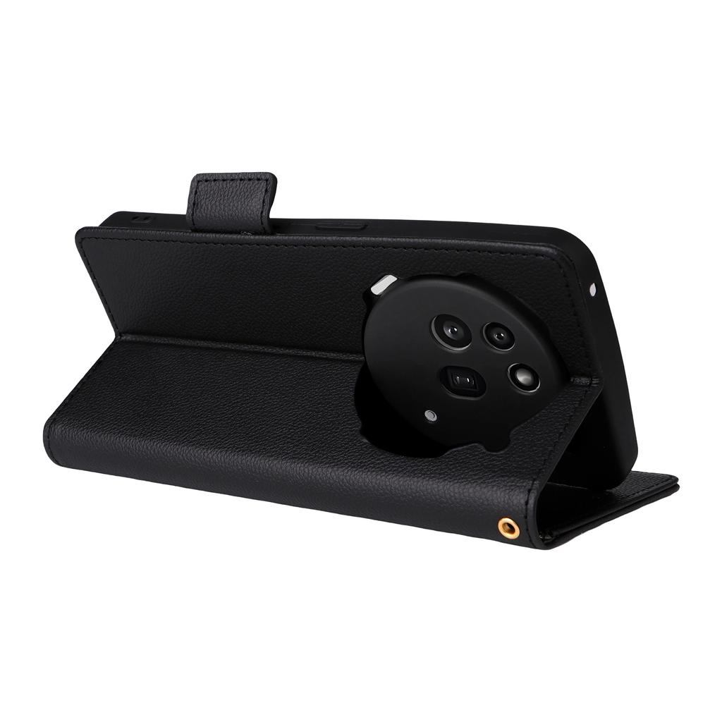 For Nothing Phone (3a) Pro Case with Wrist Strap Litchi Texture PU Leather Wallet Phone Cover