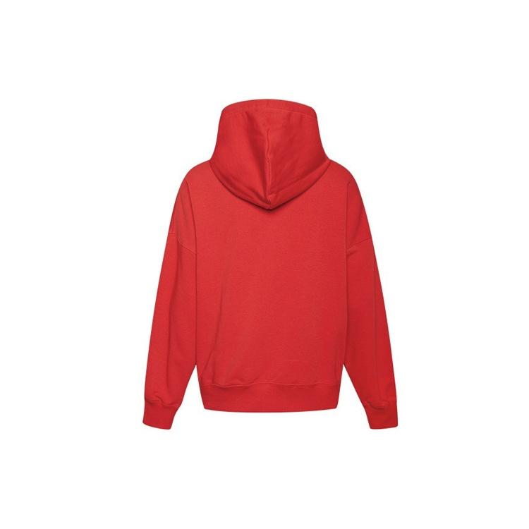 (WMNS) Converse Logo Printing Hooded Drawstring Red Women's 10020737-A02