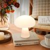 Rechargeable Danish Cream Mushroom Table Lamp for Living Room, Study, Bedroom, or Bedside - Decorative Atmosphere & Night Light.