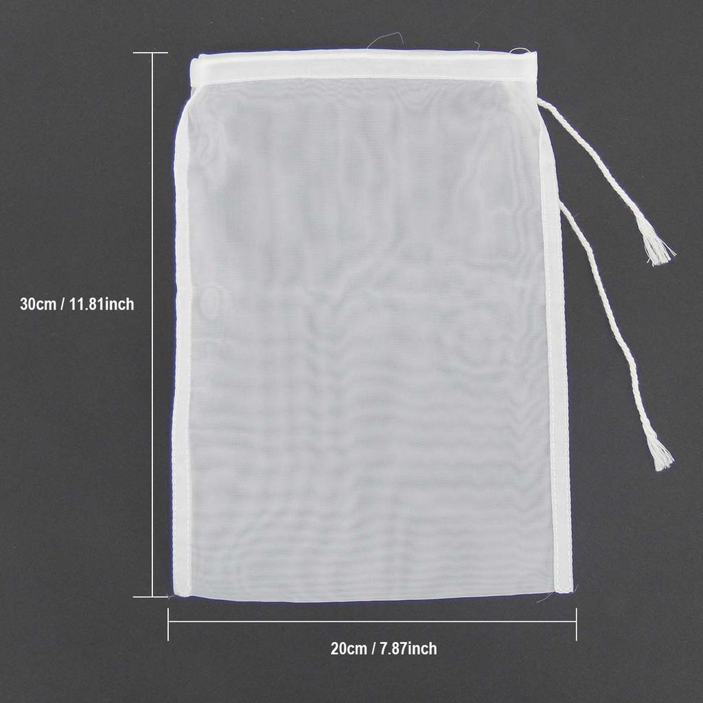 Reusable Washable 100Mesh Food Grade Drawstring Filter Bags For Homebrew Beer Wine Milk Coffee Tea Fruit 2pcs/lot
