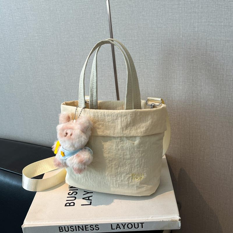 Korean simple Oxford cloth handbag bag women's summer fashion lightweight bucket bag versatile shoulder messenger bag