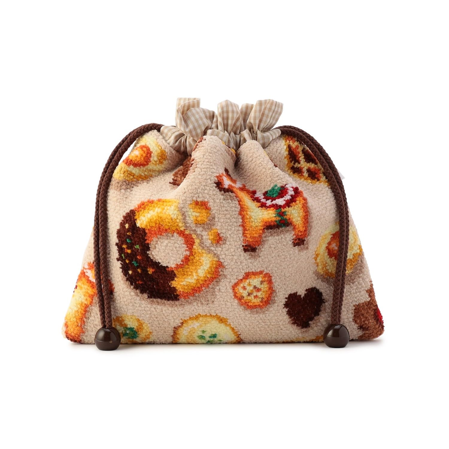 

Drawstring bag Fika Time Beige [Feiler] [1H1424121426410] FKT-241426 Women s бежевий