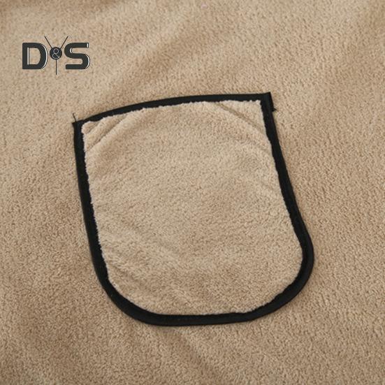 Baderock für Herren, Handtuch mit Tasche, Korallenfleece, schnell saugfähig, verstellbare Taille, Knopfverschluss, Handtuch, Wickeltuch, Saunatücher, Wickelmantel für Fitnessstudio, Spa, Strand