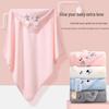 Newborn Cartoon Hooded Swaddle Blanket - Absorbent Coral Fleece for Spring & Autumn
