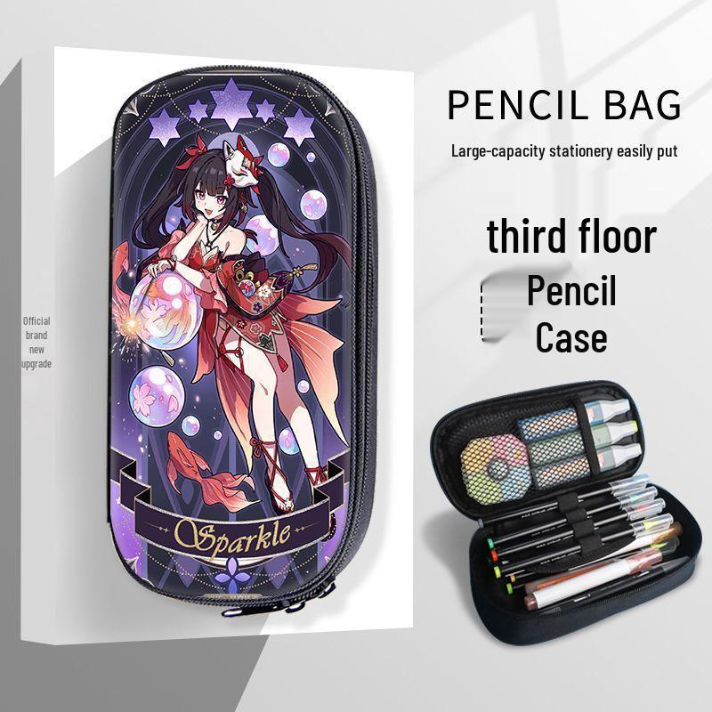 Honkai Star Rail Pencil Case for Students - Yelan, Jun, March 7th, Kafka Design