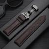 12/13/14/15/16/1718/19/20/21/22/23/24mm Universal Replacement Wristwatch Band Black Brown Ultra-thin Watch Strap for Men Women