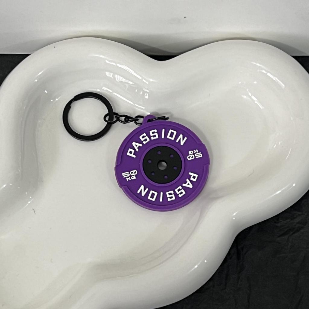 Miu Series Dumbbell Plate Keychain: Trendy Fitness Accessory & Sports Jewelry Gift