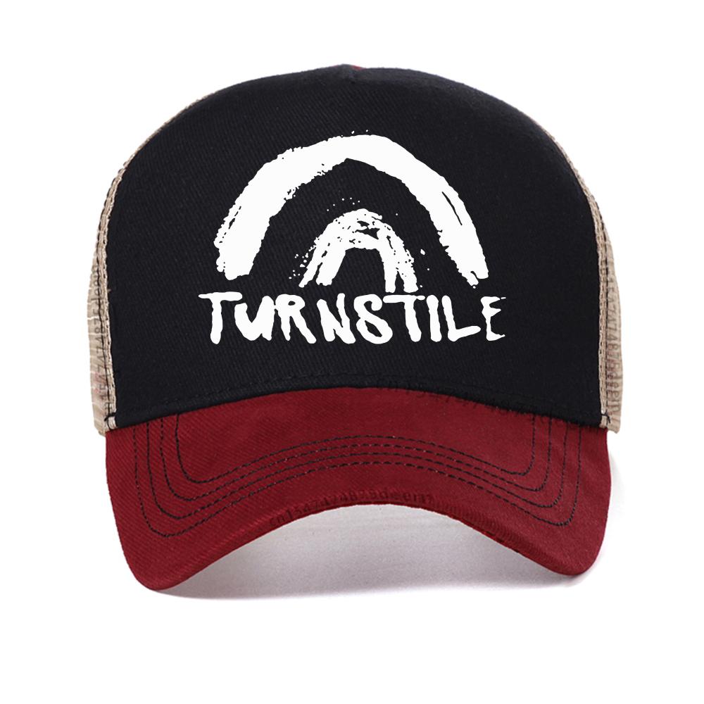 Cappellino da baseball cool con stampa DOUBLE RAINBOW Turnstile Cappellini della band Turnstile Unisex Grafico Rock Cappello casual moda Cappelli parasole traspiranti