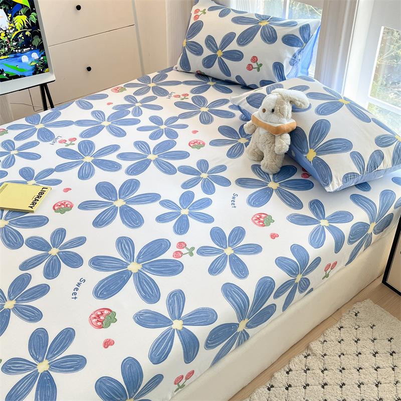 Sheet Single Piece Cotton Mattress Cover Children's Non-slip Bedspread Bag Simmons Protective Cover Cartoon Sheet Bed Bundle