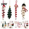 Christmas Decoration Making Crochet Doll Spiral Ornament DIY Kit, Holiday Craft Set with Yarn Project Soft Yarn, Beads, Tree Hanging for Window