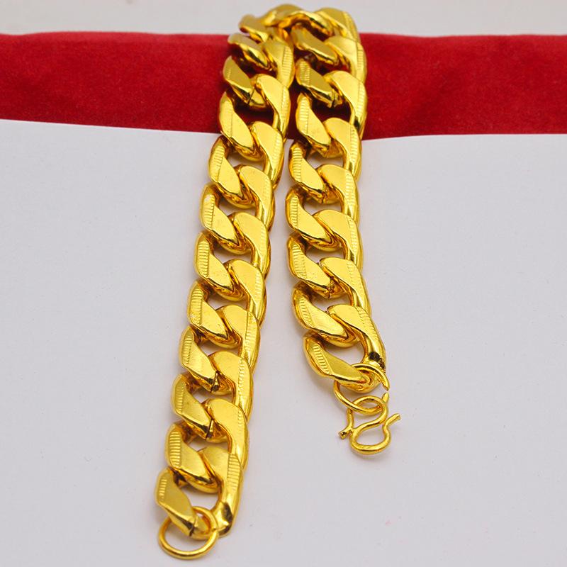Alloy Gold Plated Bracelet Imitation Gold Snake Bone Chain Twisted Chain Hip Hop Punk Bracelet